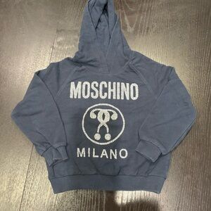Moschino kids size 4 blue hoodie
